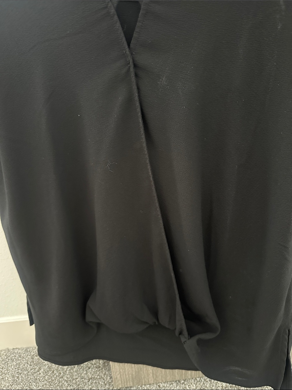 Gibson Black Short-Sleeve V-Neck Crisscross Wrap Blouse - Picture 5 of 5